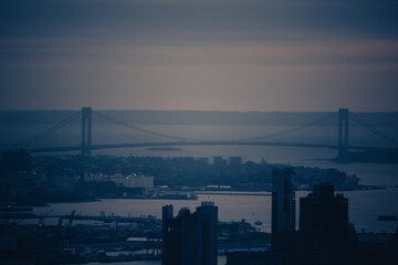 Bridge and City, Urban, Background, Buildings ,Water 