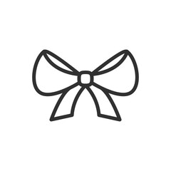 Bow, linear icon. Line with editable stroke