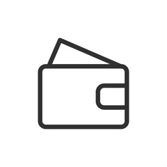 Wallet, linear icon. Line with editable stroke