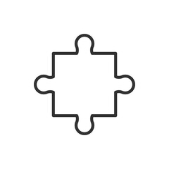 Puzzle, linear icon. Line with editable stroke