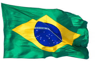 Brazil flag on transparent background.