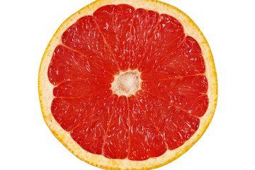 grapefruit fruit in a cross -section on a white background