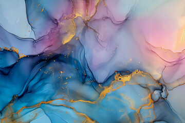 Abstract watercolor background. Art painting in alcohol ink technique. Generative AI