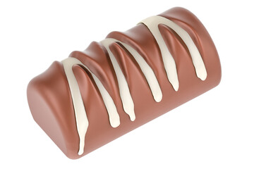 Rectangular Chocolate Candy, 3D rendering isolated on transparent background