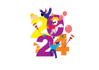 illustration of a new year