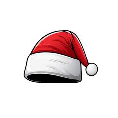 Santa claus hat Vekrot PNG without background. Generative AI