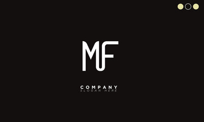 MF Alphabet letters Initials Monogram logo FM, M and F