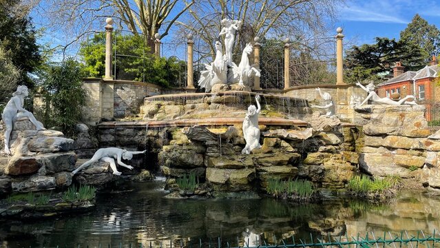 Naked Ladies statues in York House, Twickenham, England