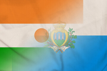 Niger and San Marino state flag transborder negotiation SMR NER