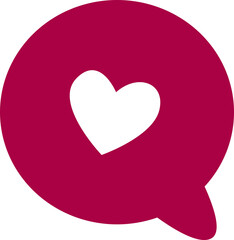 speech valentine card with hearts