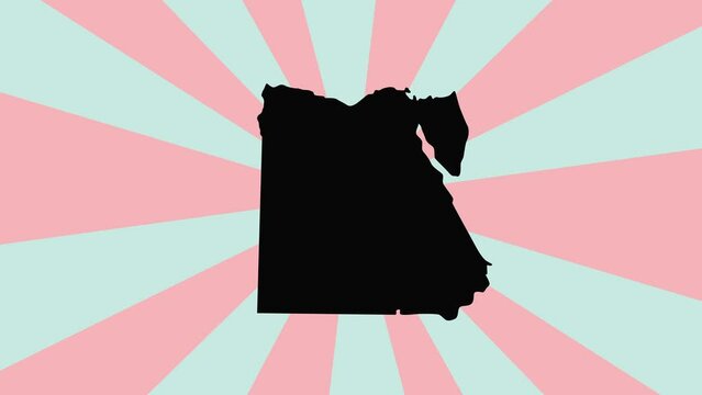 Animated Egyptian map icon with a rotating background