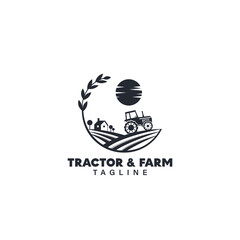 Tractor And Farm Logo Icon Design Symbol Template Flat Style Vector - obrazy, fototapety, plakaty