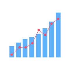 business graph chart with arrow	