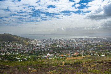 View of a part of the beautiful Cape Town from Signal Hill South Africa