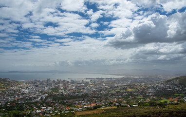 View of a part of the beautiful Cape Town from Signal Hill South Africa