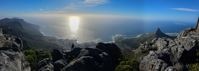 View of a part of the beautiful Cape Town from Table Mountain South Africa