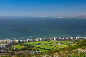 Fototapeta na wymiar View of a part of the beautiful Cape Town from Signal Hill South Africa