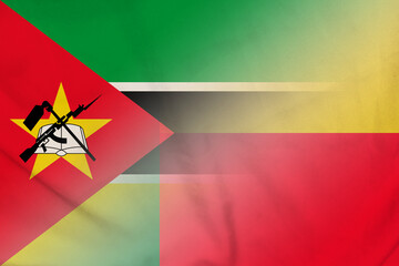 Mozambique and Benin state flag international negotiation BEN MOZ