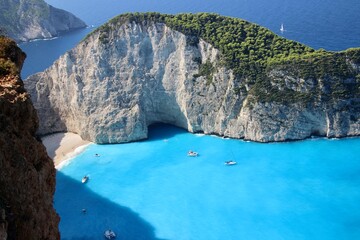 greece, zakynthos, sea, shipwreck