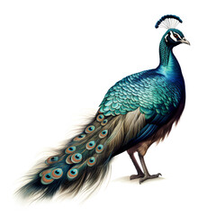 Obraz premium peacock isolated on white