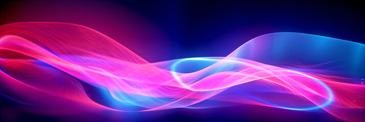 Naklejka premium dynamic beautiful wave, swirling magical energy, neon light effects