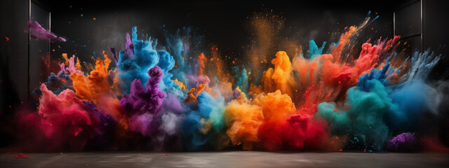 a colorful explosion, wallpaper, background, concept