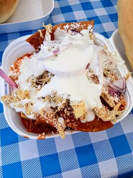Chilaquiles and bread