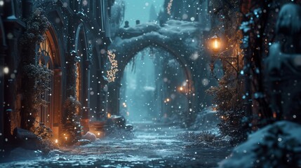 gateway to another dimension merry christmas, snowfall