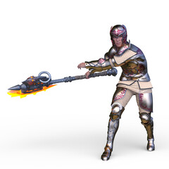 サイバー戦士　3DCG レンダリング