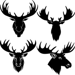 different moose heads