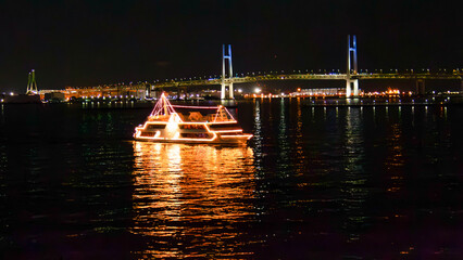 神奈川　横浜港の夜景　　