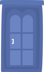 blue door doodle style