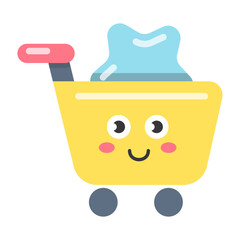 Trolley icon. Shopping cart icon