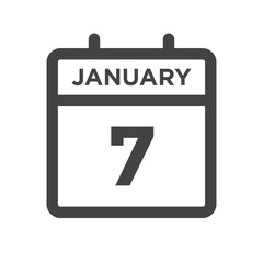 January 7 Calendar Day or Calender Date for Deadlines or Appointment
