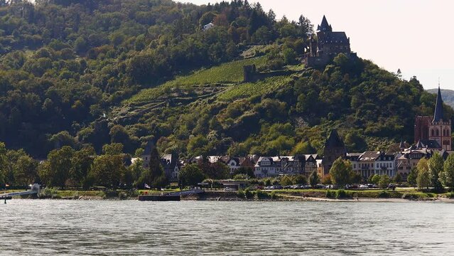 historic bacharach on the rhine river in germany video