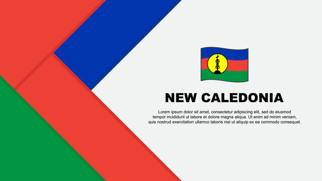 New Caledonia Flag Abstract Background Design Template. New Caledonia Independence Day Banner Cartoon Vector Illustration. Illustration
