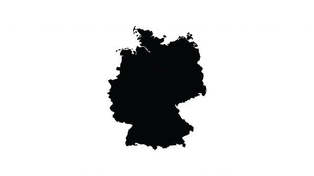 Animation forms a map of Germany