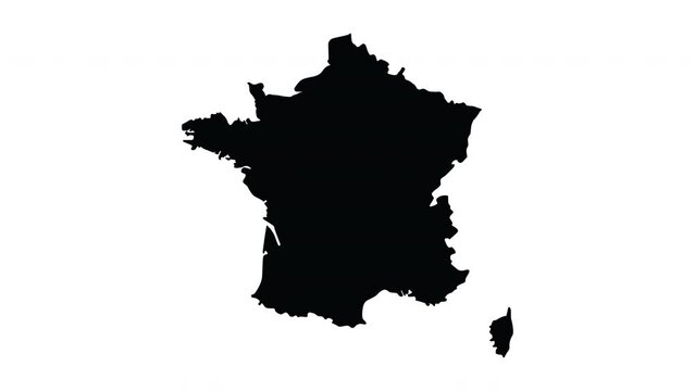 animation forming a map of france
