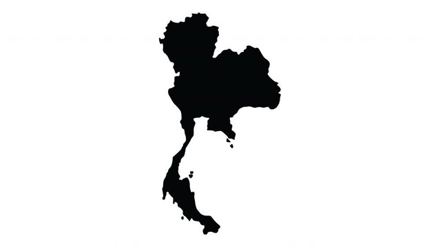 Animation forms a map of Thailand