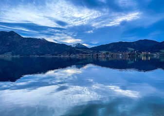 Tegernsee at Dusk in Winter