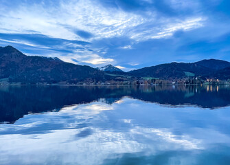 Tegernsee at Dusk in Winter