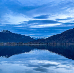 Tegernsee at Dusk in Winter