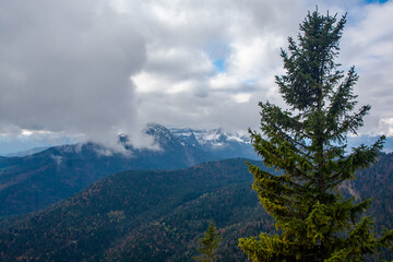 Fototapeta premium Hiking in Bavaria in Winter