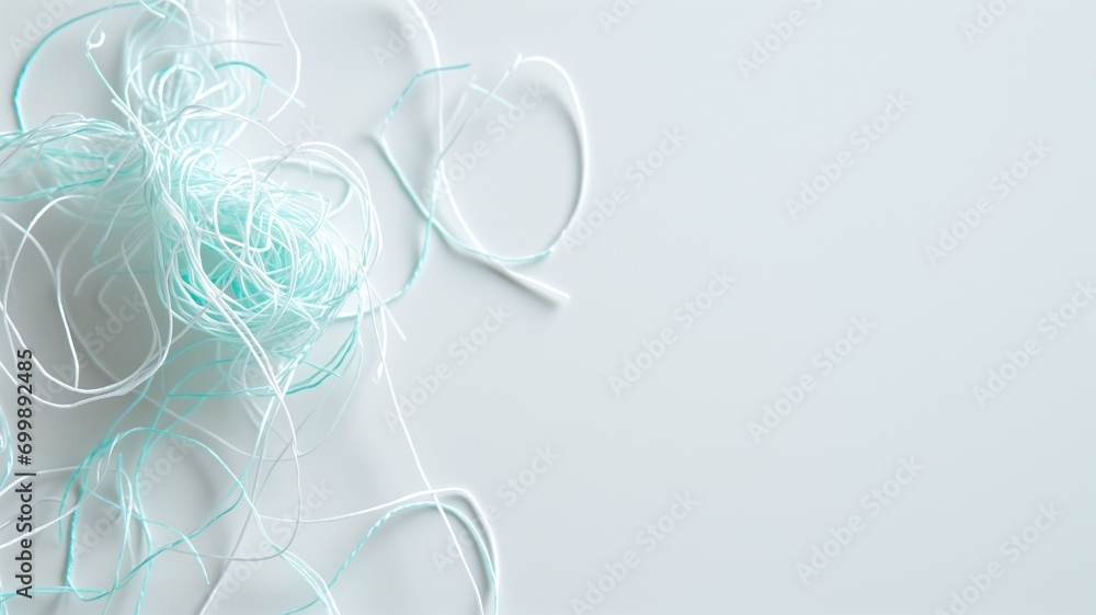 Poster tangled filaments creating an abstract design