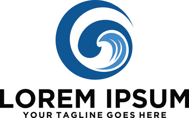 Wave letter G logo design