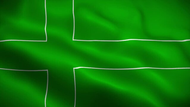 Ladonia flag waving animation, perfect loop, official colors, 4K video
