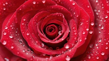 The dew drops on this rose petal glisten like diamonds in a breathtaking closeup shot.