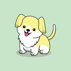 cute baby dog vector illustration	