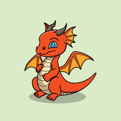 cute dragon vector illustration	