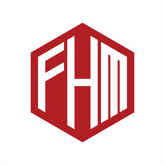Fototapeta premium letter fhm logo design